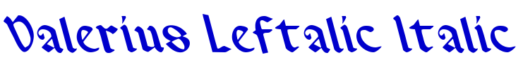 Valerius Leftalic Italic 字体